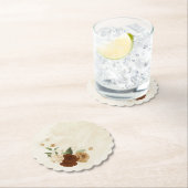 terracotta aardetoon bloemenbruiloft kartonnen onderzetters (Insitu)