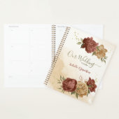 terracotta aardetoon bloemenbruiloft planner (Display)