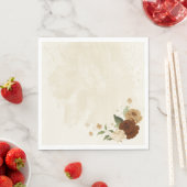 terracotta aardetoon bloemenbruiloft servet (Insitu)