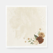 terracotta aardetoon bloemenbruiloft servet (Voorkant)