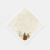 terracotta aardetoon bloemenbruiloft servet (Hoek)