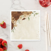 terracotta aardetoon bloemenbruiloft servet (Insitu)