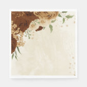 terracotta aardetoon bloemenbruiloft servet (Voorkant)