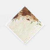 terracotta aardetoon bloemenbruiloft servet (Hoek)