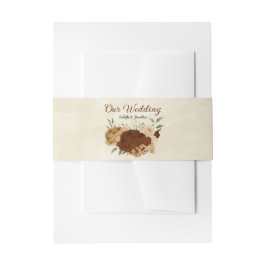 terracotta aardetoon bloemenbruiloft uitnodigingen wikkel