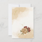 terracotta aardetoon bloemengroen bruiloft bedankkaart (Achterkant)