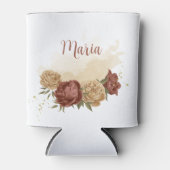 terracotta aardetoon bloemengroen bruiloft blikjeskoeler (Voorkant)