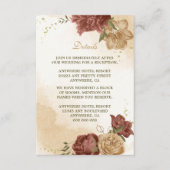 terracotta aardetoon bloemengroen bruiloft informatiekaartje (Voorkant)