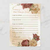 terracotta aardetoon bloemengroen bruiloft informatiekaartje (Voorkant)