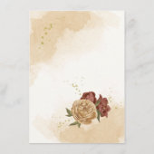 terracotta aardetoon bloemengroen bruiloft informatiekaartje (Achterkant)