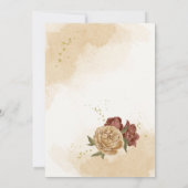 terracotta aardetoon bloemengroen bruiloft kaart (Achterkant)