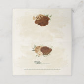 terracotta aardetoon bloemengroen bruiloft plaatskaartje (Buitenkant ongevouwen)