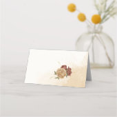 terracotta aardetoon bloemengroen bruiloft plaatskaartje (Achterkant)