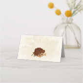 terracotta aardetoon bloemengroen bruiloft plaatskaartje (Achterkant)