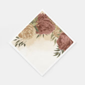 terracotta aardetoon bloemengroen bruiloft servet (Hoek)