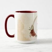 terracotta aardetoon bloemengroen koffie mok (Links)