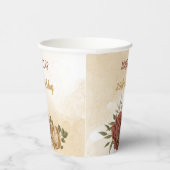 terracotta aardetoon bloemengroen papieren bekers (Rechts)