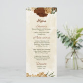 terracotta aardetoon bloemrijke groene wedding menu (Staand voorkant)