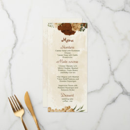 terracotta aardetoon bloemrijke groene wedding menu