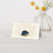 terracotta aardetoon marine bloemengroen bruiloft plaatskaartje (Achterkant)