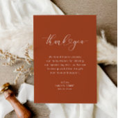 terracotta aardtone bruiloft bedankt