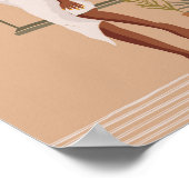 Terracotta Abstract Vrouwenportret Poster (Hoek)