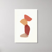 Terracotta Abstracte Boho Canvas Afdruk (Voorkant)