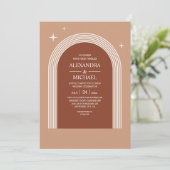 Terracotta Abstracte verbrande Oranje arcering bru Kaart (Staand voorkant)