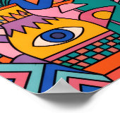 Terracotta Abstracte Vormen Poster | Midden-Eeuw W (Hoek)