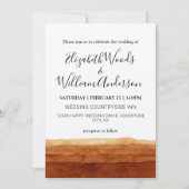 Terracotta Abstracte woestijn Boho Wedding Kaart (Voorkant)