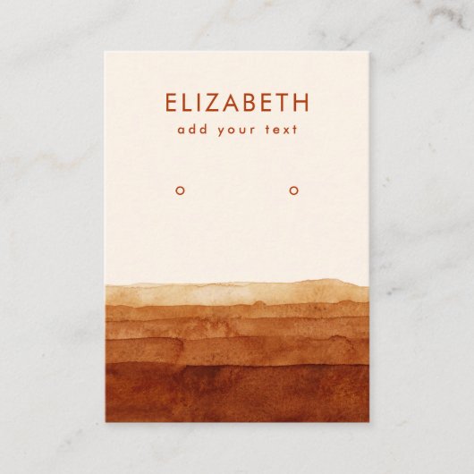 Terracotta Abstracte woestijn Waarscherm Kaart Visitekaartje (Voorkant)