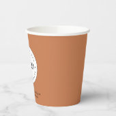 Terracotta Add Custom Business Company Logo Party Papieren Bekers (Links)