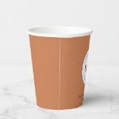 Terracotta Add Custom Business Company Logo Party Papieren Bekers (Rechts)