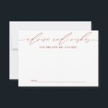 Terracotta Advies voor Passen getrouwd Keepsake Ka<br><div class="desc">Deze prachtig ontworpen kaarten bieden een unieke manier voor bruiloftsgasten om hun oprechte advies en wensen met de bruid en bruidegom te delen. Ideaal voor het toevoegen van een persoonlijk tintje aan uw speciale dag, deze kaarten zorgen voor gekoesterde souvenirs voor het gelukkige paar. Ideaal voor huwelijksrecepties, vrijgezellenfeesten en verlovingsfeesten....</div>