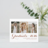 Terracotta Afstudeerjaar 2025 Foto Collage Diploma (Staand voorkant)