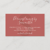 Terracotta Aftercare Instructions for Dermaplaning Visitekaartje (Voorkant)