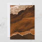 Terracotta Agate Marmer Zwart Bruidsdouche Kaart (Achterkant)