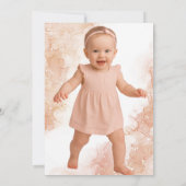 Terracotta Alcohol Ink Wildflower Foto Verjaardag Kaart (Achterkant)