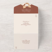 Terracotta All in One Wedding Invite RSVP All In One Uitnodiging (Buitenkant)