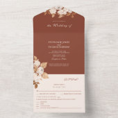Terracotta All in One Wedding Invite RSVP Uitnodiging (Binnen)
