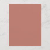 terracotta | Alles-in-één bruiloft Details Informatiekaartje (Achterkant)