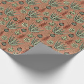 Terracotta Aloe Vera Succulent Cactus Cadeaupapier (Hoek)