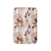 Terracotta and Burgundy Fall Leaves | Boho Autumn Badmat (Voorkant Verticaal)