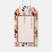 Terracotta and Burgundy Fall Leaves | Boho Autumn Cadeaulabel (Voorkant)