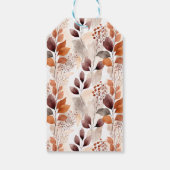 Terracotta and Burgundy Fall Leaves | Boho Autumn Cadeaulabel (Achterkant)