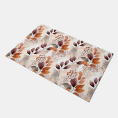 Terracotta and Burgundy Fall Leaves | Boho Autumn Deurmat (Schuin)