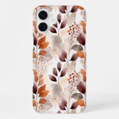 Terracotta and Burgundy Fall Leaves | Boho Autumn iPhone Hoesje (Achterkant)