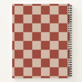 Terracotta and Tan Checkerboard Notitieboek (Achterkant)