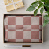 Terracotta and Tan Checkerboard Tissuepapier (Geschenk)