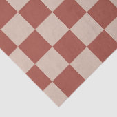 Terracotta and Tan Checkerboard Tissuepapier (Detail)